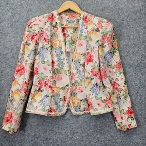Garden Dress Peplum Blazer Women S Floral NAH NAH 4 Pearl‎ Cocktail VTG 18x20